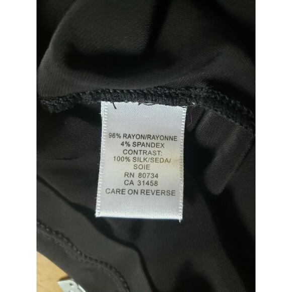 BCBG Maxazria Silk Sleeveless Vneck Pleated Belted Blouse Top Sz S - Picture 6 of 8